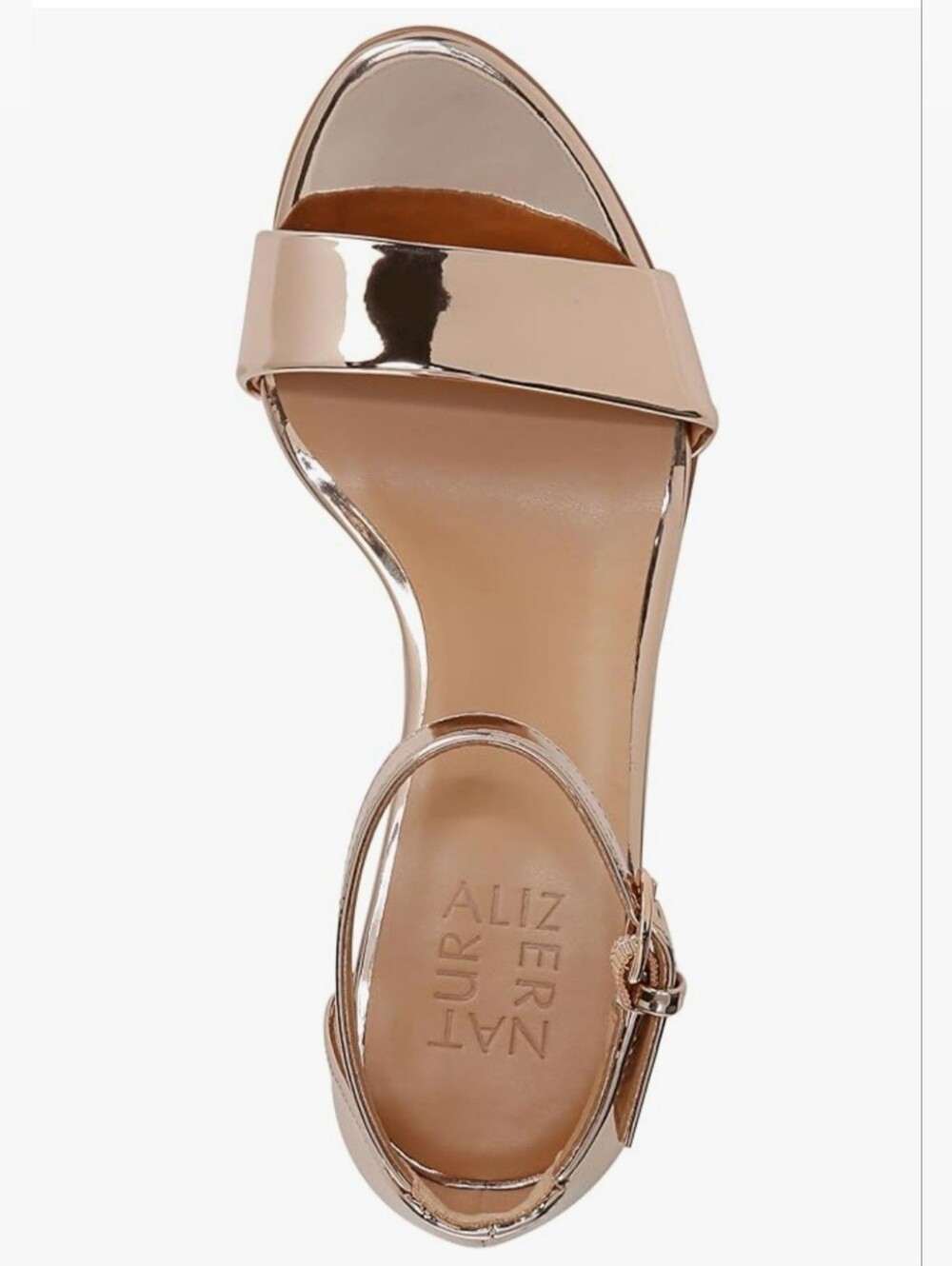 New Naturalizer Vera Rose Gold Ankle-Strap Block Heel Sandals - Women Size 9 - Picture 5 of 13